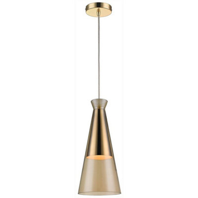 Luminosa Spring Ceiling Pendant Champagne gold, E27