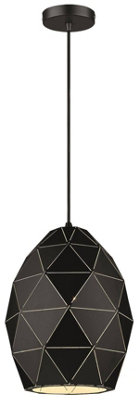 Luminosa Spring Ceiling Pendant, Matt Black, E27