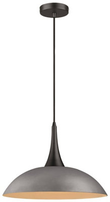 Luminosa Spring Dome Ceiling Pendant Cement, E27