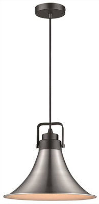 Luminosa Spring Dome Ceiling Pendant Satin Nickel, E27
