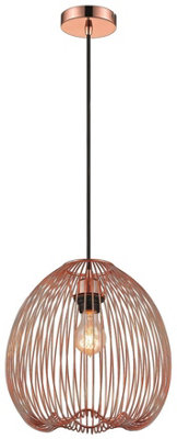 Luminosa Spring Wire Ceiling Pendant Copper, E27