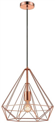 Luminosa Spring Wire Small Ceiling Pendant Copper, E27