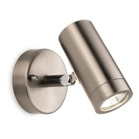Luminosa Sprint LED 1 Light Single Outdoor Wall Light Spotlight Stainless Steel IP44