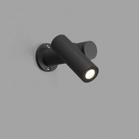Luminosa Spy Outdoor Wall Lamp Spotlight Dark Grey 6W H140 IP65