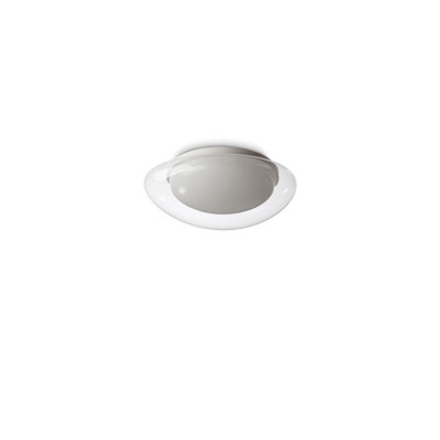 Luminosa Squish 34cm LED Flush Ceiling Light Transparent 3000K