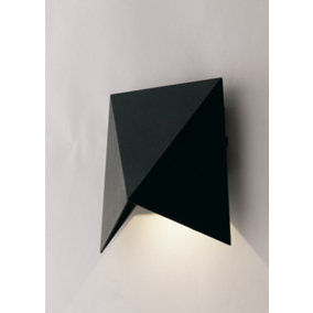 Luminosa Stealth Outdoor LED Aluminium Down Wall Lamp, Black Matt, IP54, 4000K