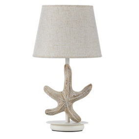 Luminosa Stellina Starfish Table Lamp With Round Tapered Shade, E27