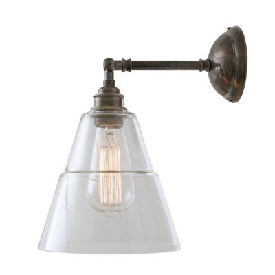 Luminosa Straff Wall Light, Antique Silver