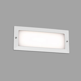 Luminosa Stripe Outdoor LED Recessed Wall Light White 5W 3000K IP54