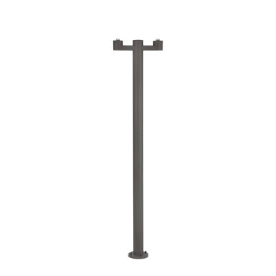 Luminosa Structure 2 Light Outdoor Lamp Post Dark Grey - Base Only IP44, E27