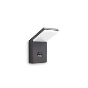 Luminosa Style Integrated LED Outdoor PIR Wall Lamp 1 Light Anthracite 3000K IP54