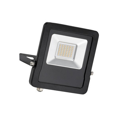 Luminosa Surge Integrated LED Outdoor Wall Flood Light Matt Black, Glass IP65
