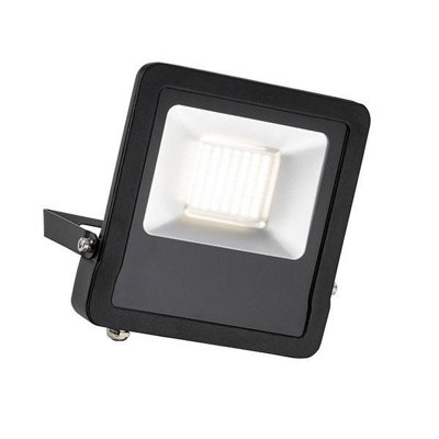 Luminosa Surge Integrated LED Outdoor Wall Flood Light Matt Black