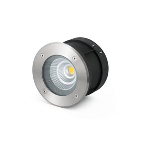 Luminosa Suria LED Outdoor Recessed Spotlight Wide Beam Angle Matt Nickel IP67