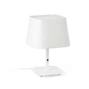 Luminosa Sweet 1 Light Table Lamp White with Shade, E27