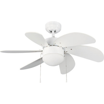 Luminosa Tabit 6 Blade Ceiling Fan 84cm White