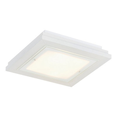 Luminosa Tabor 32cm Flush Ceiling Light Cream White E27