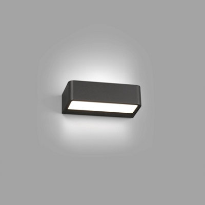 Luminosa Takua Outdoor LED Dark Grey Up Down Wall Light 10W 3000K IP65