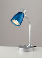 Luminosa Task Table Lamp, Blue Chrome, E14