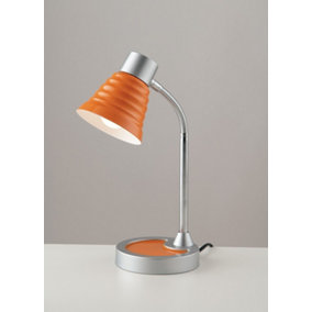 Luminosa Task Table Lamp, Orange, Chrome, E14
