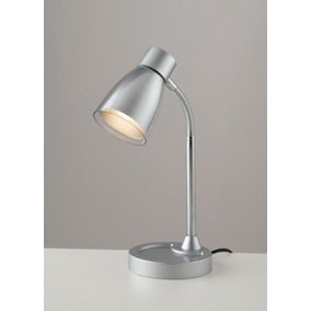 Luminosa Task Table Lamp, Silver Chrome, E14