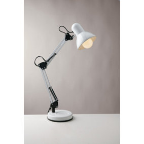 Luminosa Task Table Lamp, White Black, E27