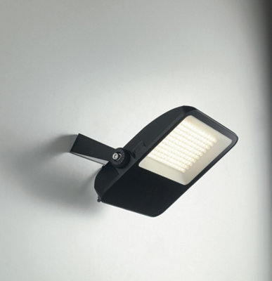 Luminosa Taurus Outdoor Built-In LED Flood Lamp Black With Tempered Glass Diffuser, Black, IP65, 4000K