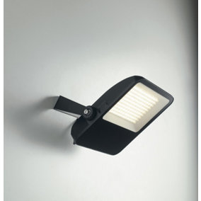 Luminosa Taurus Outdoor Built-In LED Flood Lamp Black With Tempered Glass Diffuser, Black, IP65, 4000K