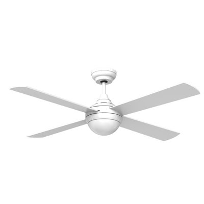 Luminosa Tempo 132cm 4 Blade DC LED Ceiling Fan 23W CCT White | DIY at B&Q