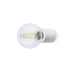 Luminosa Ten 1 Light Indoor Candle Wall / Ceiling Light White, E27