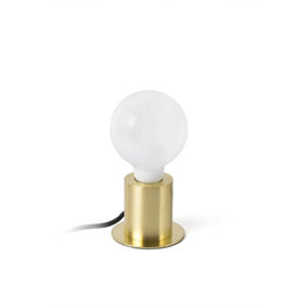 Luminosa Ten 1 Light Table Globe Lamp Satin Gold, E27