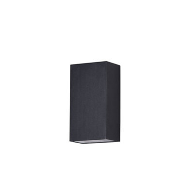 Luminosa Times Square Integrated LED Wall Lamp Black, IP54