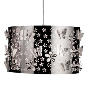 Luminosa Titilla Childrens Cylindrical Pendant Ceiling Light, Black