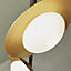 Luminosa Tivoli 3 Light Floor Lamp Gold & Dark Bronze Finish With Opal Glass