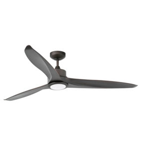 Luminosa Tonic LED Brown Ceiling Fan with DC Motor Smart - Remote Included, 3000K