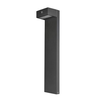 Luminosa Top LED Outdoor Bollard Urban grey, Sandblasted, Warm-White 3000K, IP44