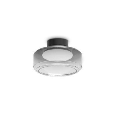 Luminosa Topico 25cm LED Bowl Semi Flush Ceiling Light Smoke 3000K