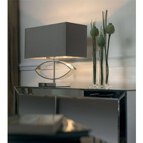 Luminosa Tramini 1 Light Table Lamp Metal with Shade, E27