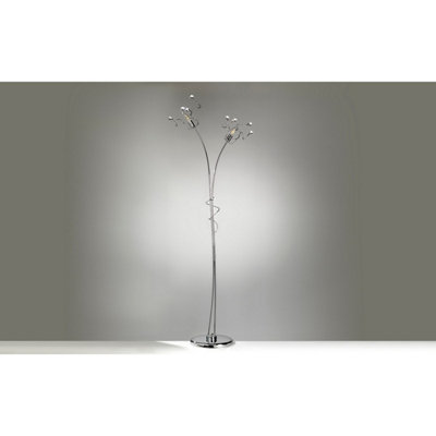 Chrome flower store floor lamp