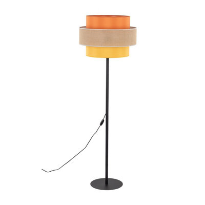 Luminosa Trio Floor Lamp With Shade Orange, Yellow 1xE27