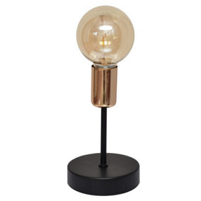 Luminosa Tube Table Lamp Black, Copper 12cm