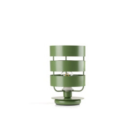 Luminosa Ulisse Cylindrical Table Lamp, Green