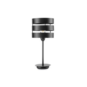 Luminosa Ulisse Table Lamp With Round Shade, Black