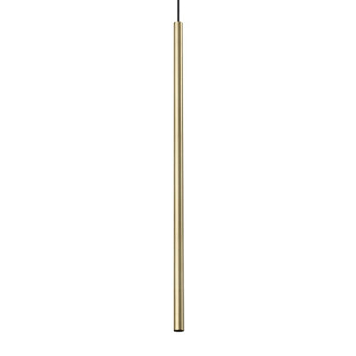 Luminosa Ultrathin Round 100cm Tall LED Slim Pendant Ceiling Light Satin Brass 3000K