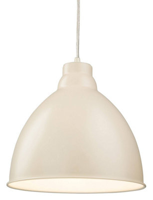 Luminosa Union 1 Light Dome Ceiling Pendant Cream, E27