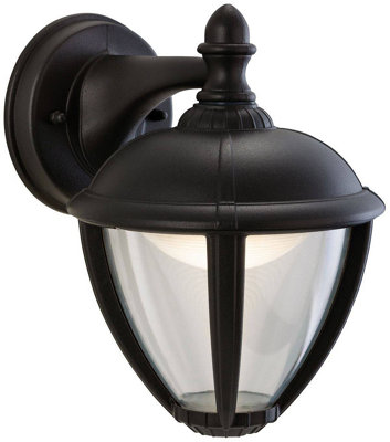 Luminosa Unite LED Outdoor Wall Lantern Downlight Black IP44