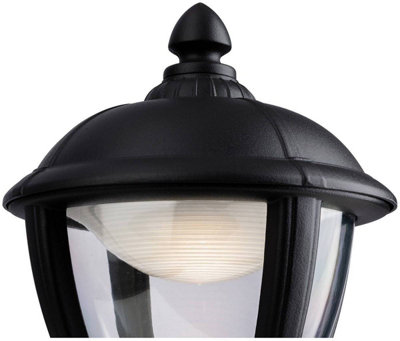 Luminosa Unite LED Outdoor Wall Lantern Uplight Black IP44