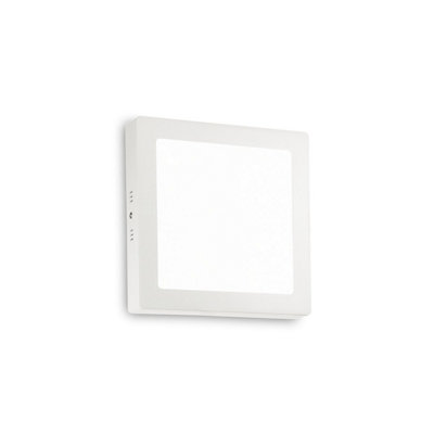 Luminosa Universal Square 22cm Integrated LED Semi Flush Ceiling Light White 2700K