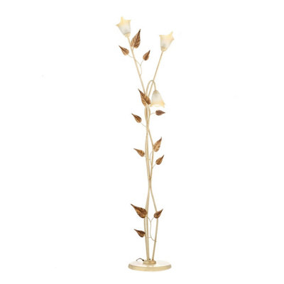 Luminosa Vanda 3 Light Multi Arm Floor Lamp, Ivory