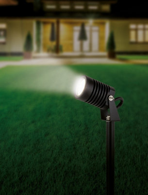 Luminosa Veron Outdoor Integrated LED Long Spike Ground Light Black IP65
